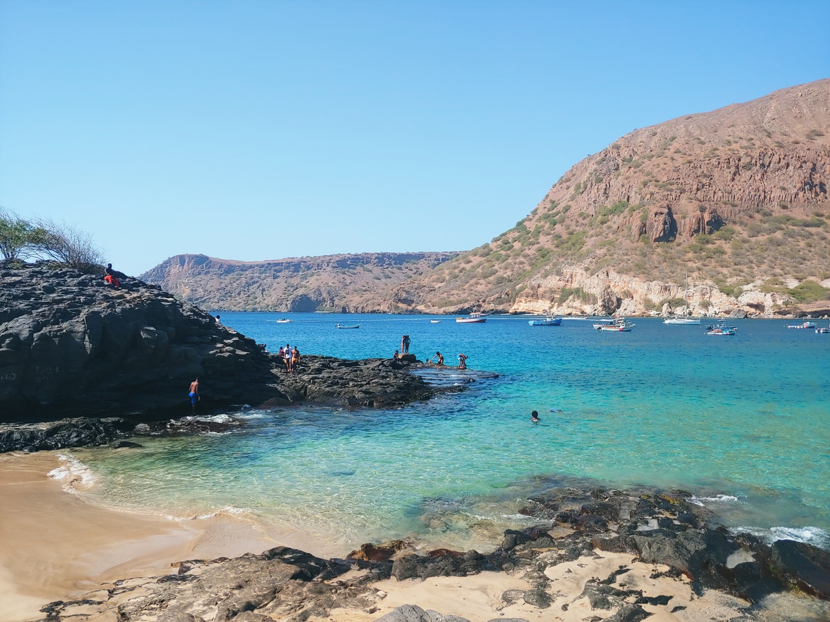 Mar di Baxu Beach in Tarrafal, Cape Verde, on Santiago Island